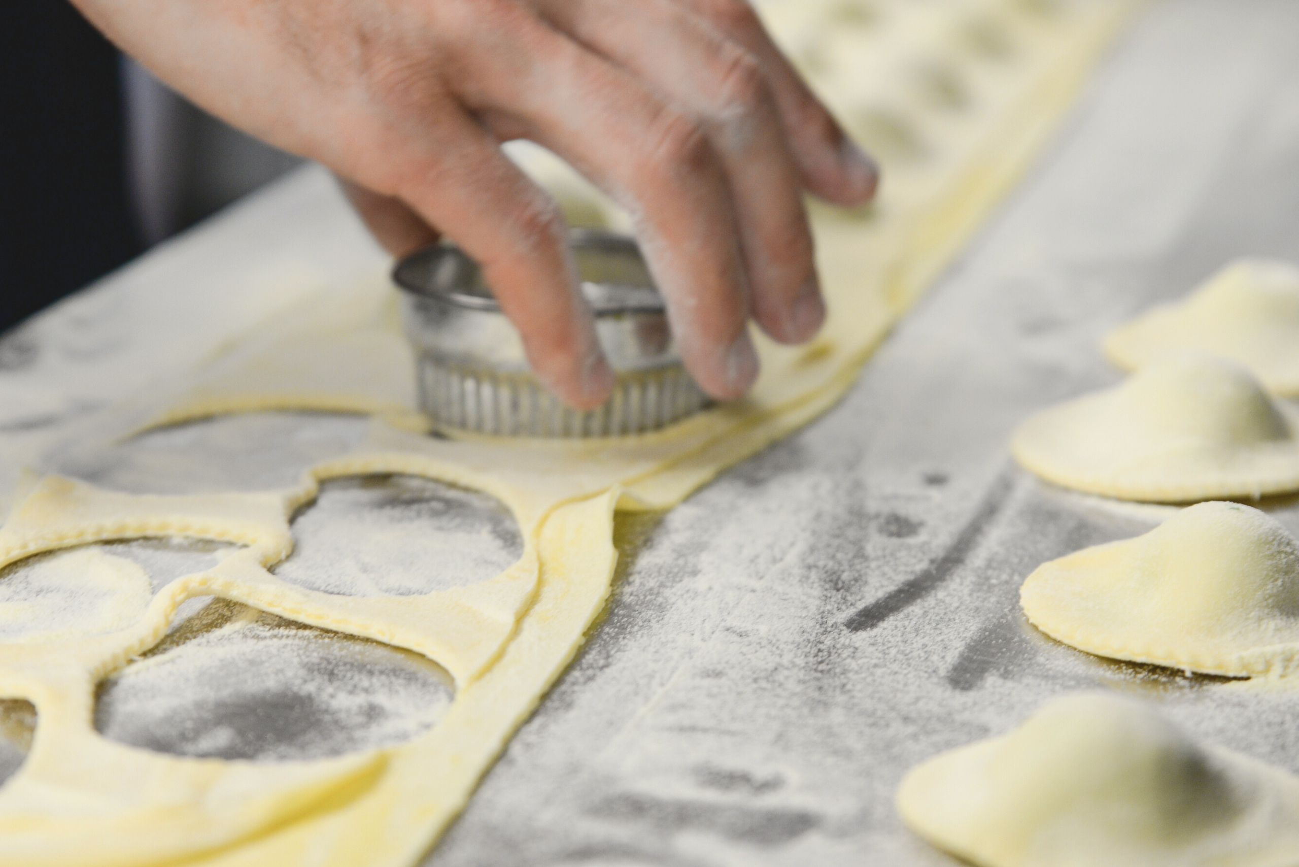 Homemade ravioli dish served at Brasserie Ambassade in Amsterdam