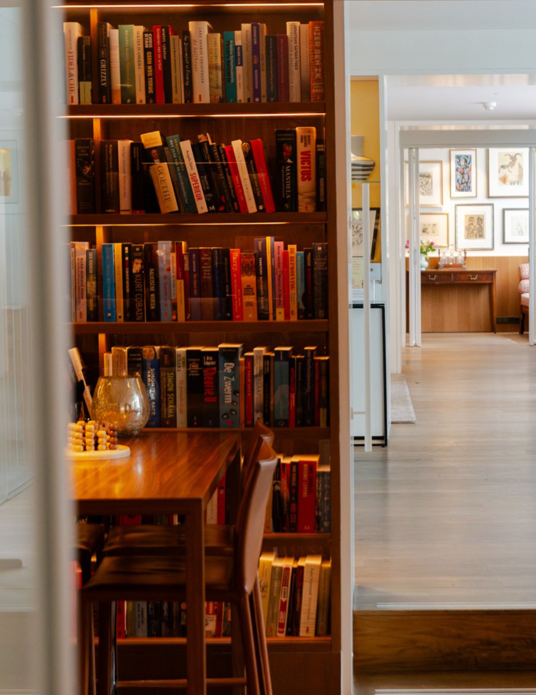 Library Bar at the Ambassade Hotel in Amsterdam with elegant and artistic interior