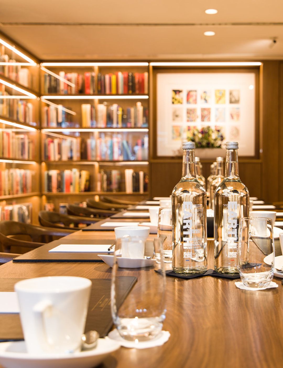 Library Lounge at the Ambassade Hotel in Amsterdam with books and art