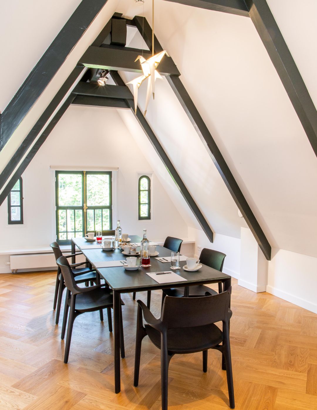 The Attic meeting room at the Ambassade Hotel in Amsterdam