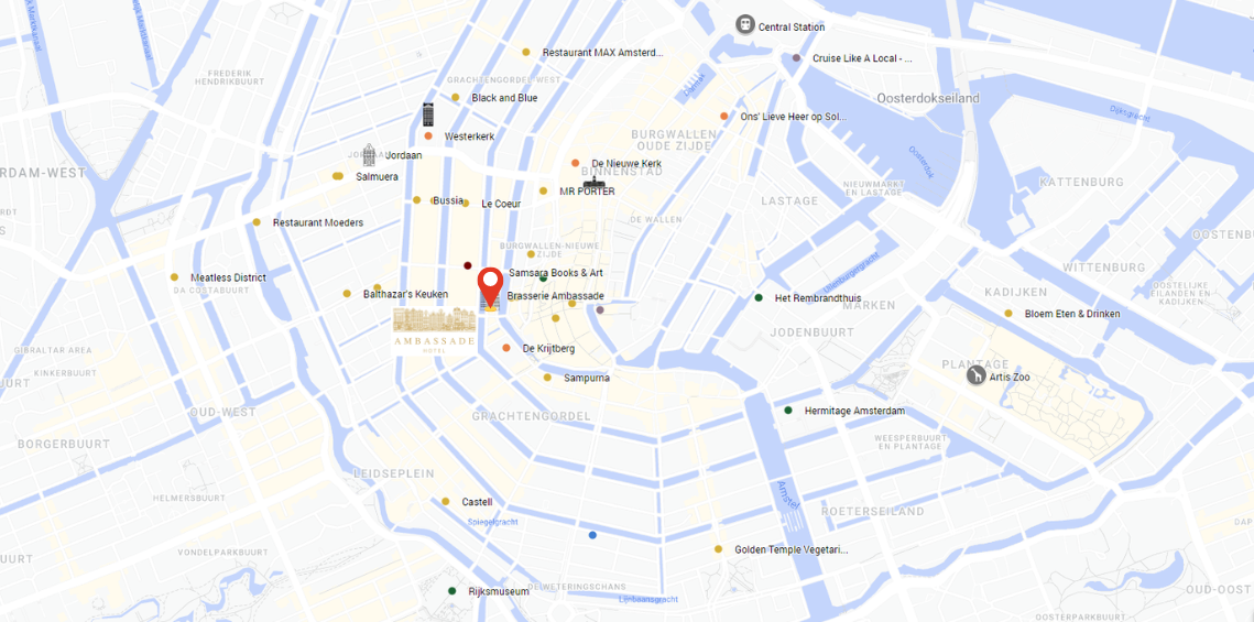 Location Ambassade Hotel Amsterdam