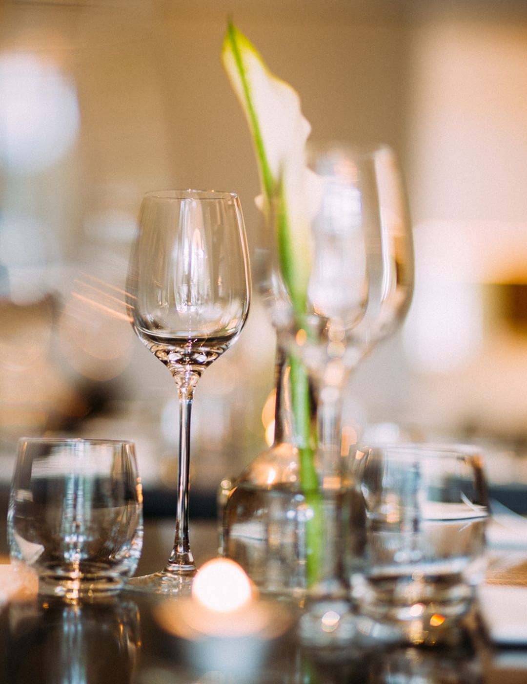  Elegantly set table at Brasserie Ambassade in Amsterdam